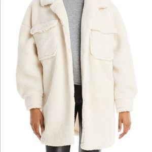 Aqua White Sherpa Jacket